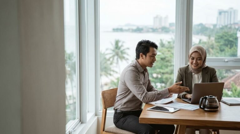 Konsultan brand Indonesia berdiskusi strategi brand dengan pemilik bisnis di Balikpapan
