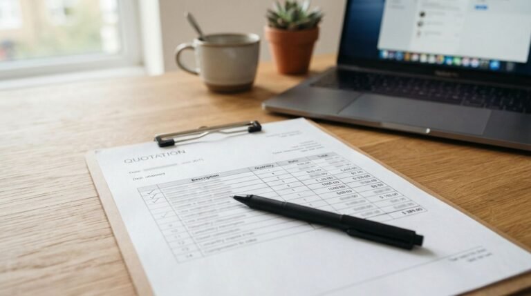 Memeriksa rincian penawaran untuk memastikan isi paket website company profile yang wajar