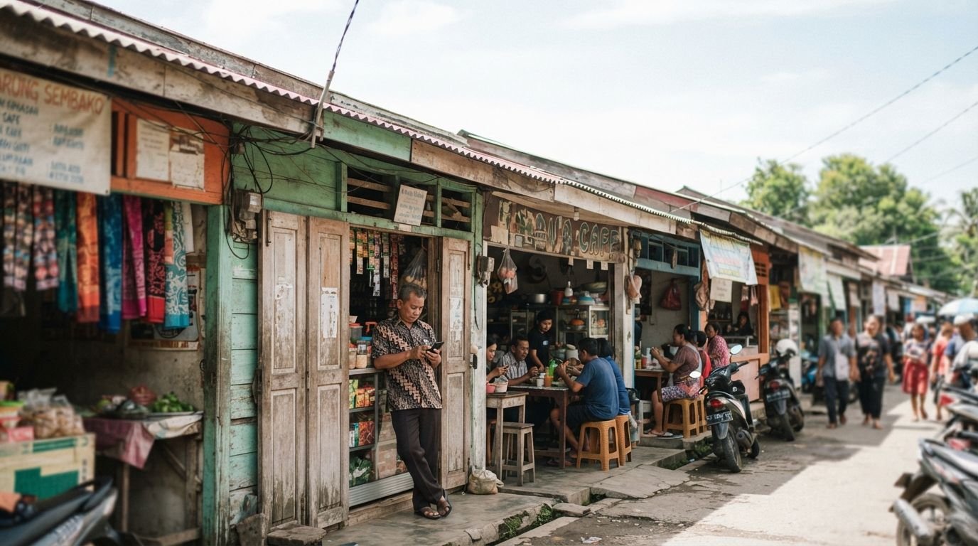 Deretan usaha mikro sebagai gambaran UMKM Kalimantan Timur menghadapi gelombang digitalisasi