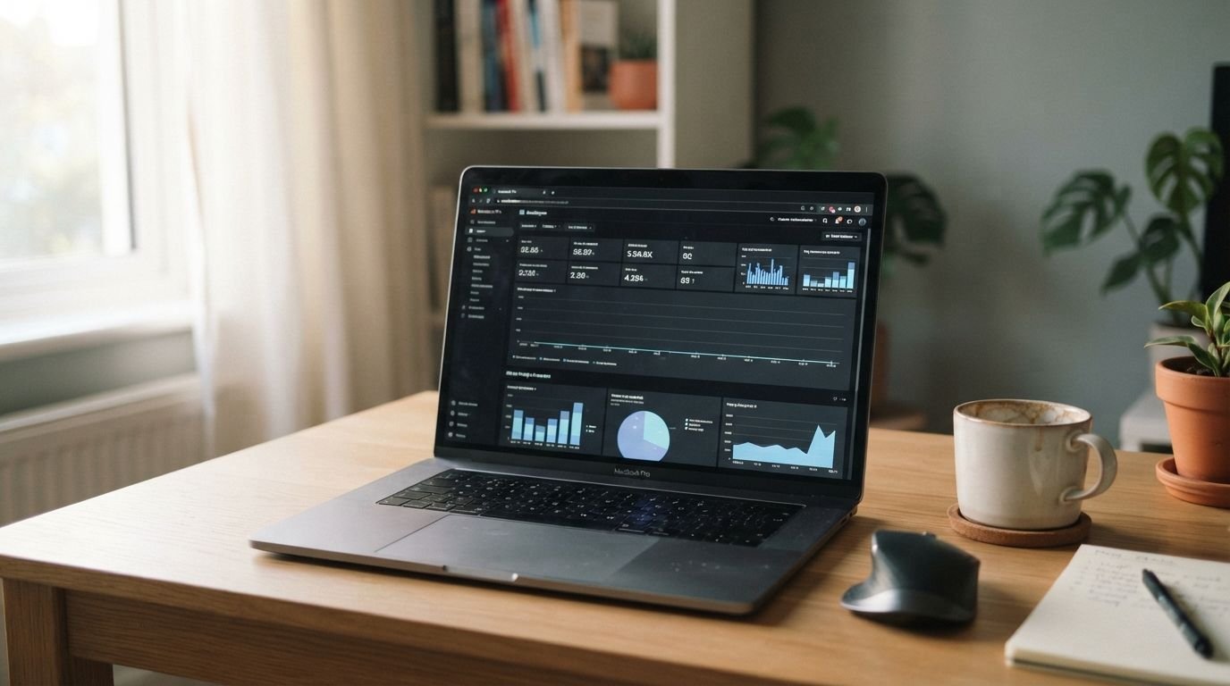 Dasbor analitik menunjukkan website sepi pengunjung beberapa bulan setelah diluncurkan